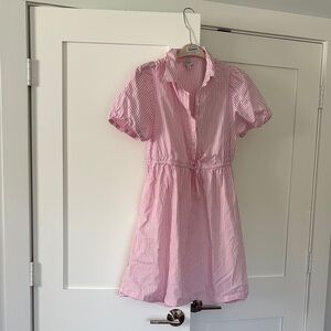 Jcrew size 12 pink and white striped dress